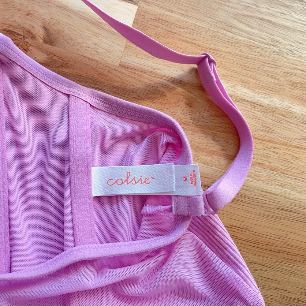 Pink Ribbed Corset Top - Picture 4 of 4